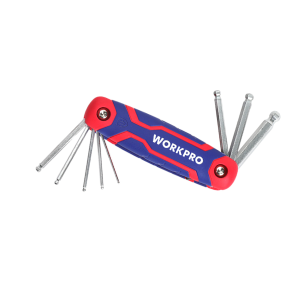 Folding Ball Point Hex Key Set (SAE) 9PC